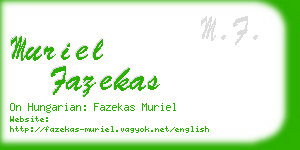 muriel fazekas business card